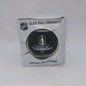 Las Vegas Golden Knights 2023 Stanley Cup Champions Glass Ornament NHL Christmas